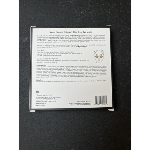 Sweet Dreams Collagen Glow Gold (5 Pack) Eye Masks  NEW in Box - Picture 2 of 3